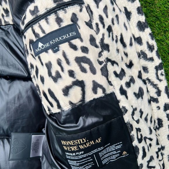 MOOSE KNUCKLES Leopard Print Ranee Puffer Jacket - Picture 3 of 3